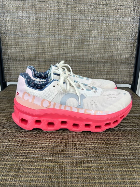 On Running Shoes - Rare! Cloudmonster On Running Size 10 Free People X Floral Pink White Sneakers